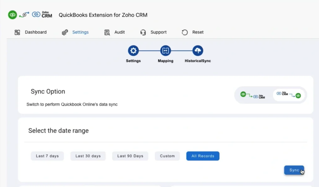 zoho-crm-quickbooks-historical-sync-date-range